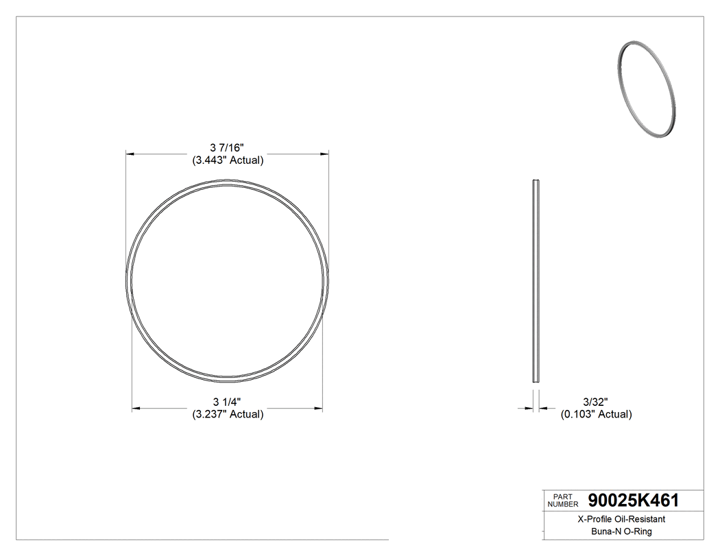Technical drawing - 90025K461